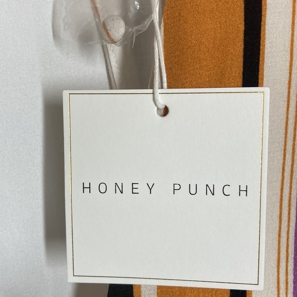 Honey Punch Striped  purple and gold Romper -Size S - Picture 9 of 10